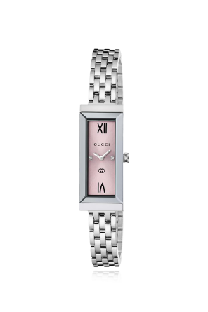 稀少 GUCCI(グッチ) G-Frame Black Dial Diamonds Ladies Watch Gucci G-Frame 32mm Diamond Ladies Watch YA127504 | 32 mm